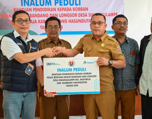 INALUM Berikan Bantuan Pendidikan Kepada Pelajar Korban Bencana Banjir Bandang dan Longsor Humbang Hasundutan
